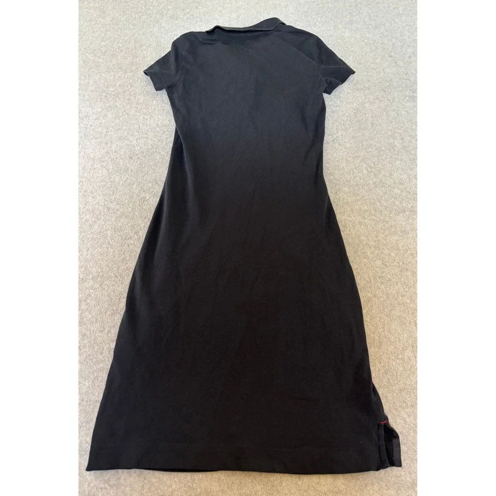 Tommy Hilfiger Navy Blue Polo Midi Dress Womens XXS Short Sleeve Pique Cotton - Picture 2 of 6
